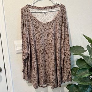 Long Sleeve Leopard Top